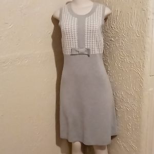 Grey and white dress